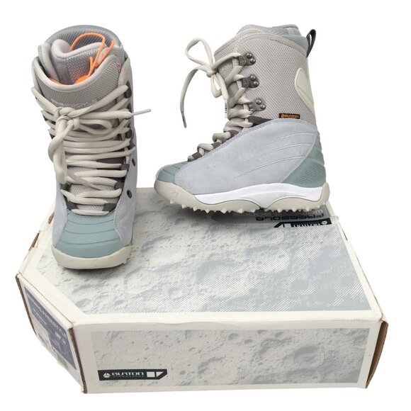 NEW Burton Freestyle Womens Snowboard Boots! Size 4 Gray Blue Traditional Lace - Picture 1 of 1